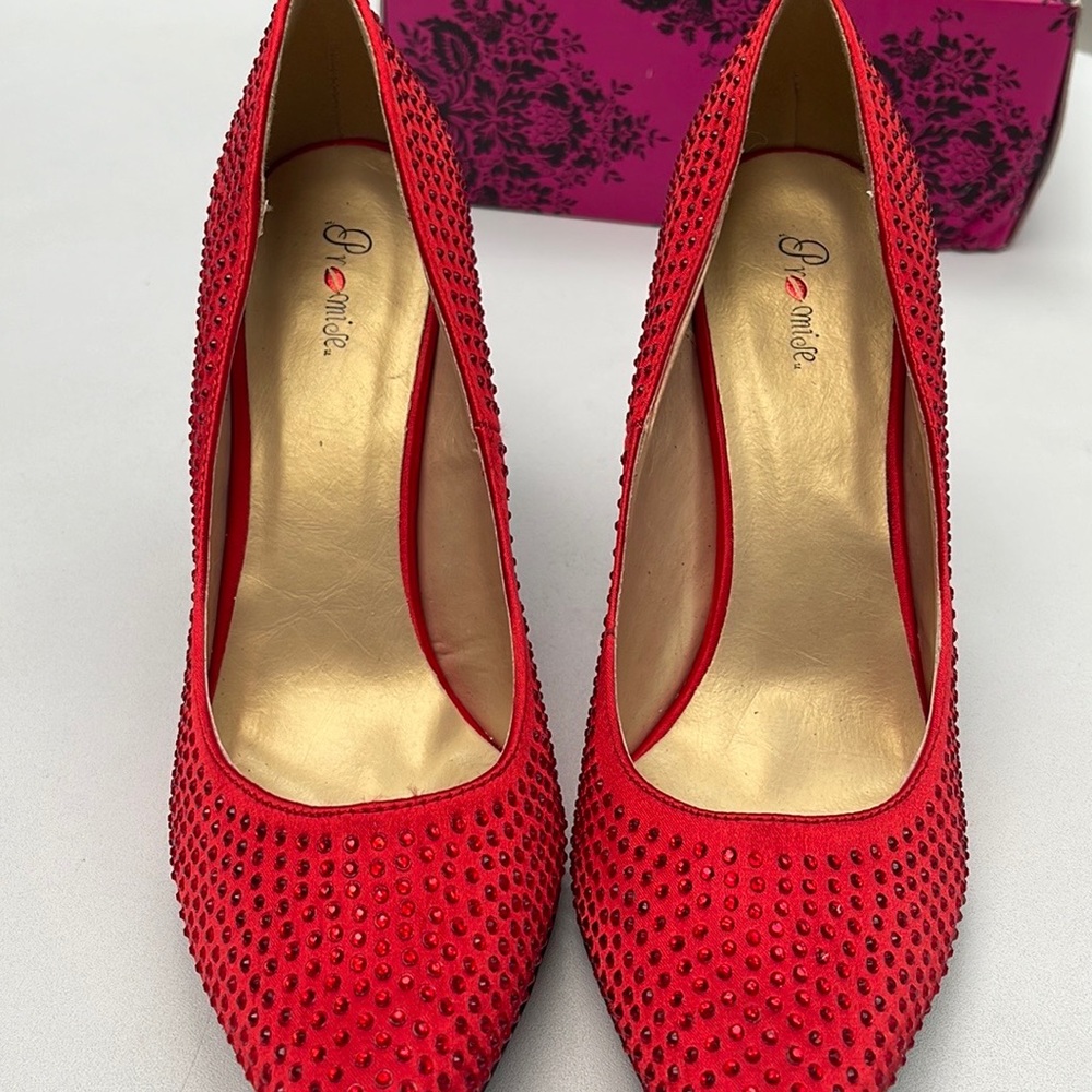 New Red Rhinestone Heels - Picture 9 of 15